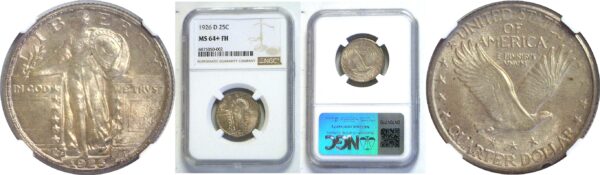 1926-D  Standing Liberty Quarter.  -  NGC. MS-64+. FH.