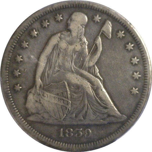 1859-O Seated Liberty Dollar.  -   PCGS VF-30 - Image 2