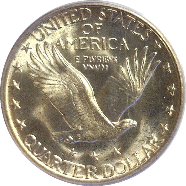 1927-S.  Standing Liberty Quarter.   -   PCGS. MS-65.  CAC - Image 3