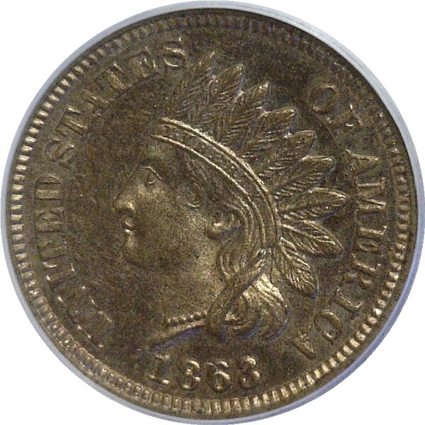 1863 Indian Head Cent   -   PCGS MS-62 - Image 2