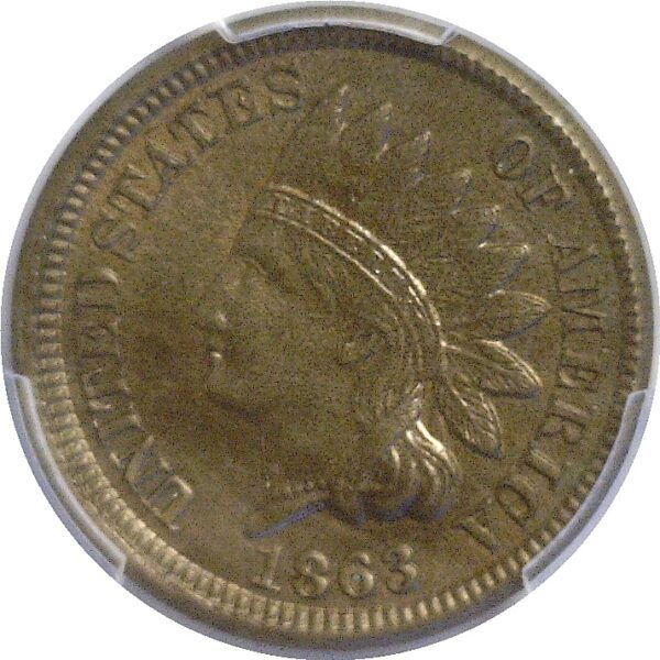 1863 Indian Head Cent. -  PCGS MS-62 - Image 2