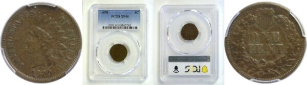 1870 Indian Head Cent  -  PCGS XF-40