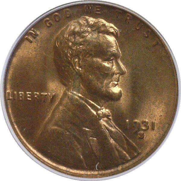 1931-S Lincoln Cent. -  PCGS MS-65 RB - Image 2