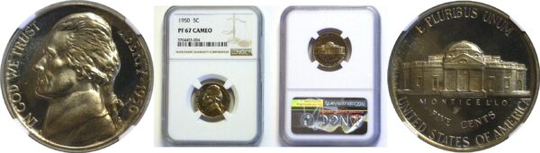 1950 Jefferson Nickel  -  NGC PF-67 CAMEO