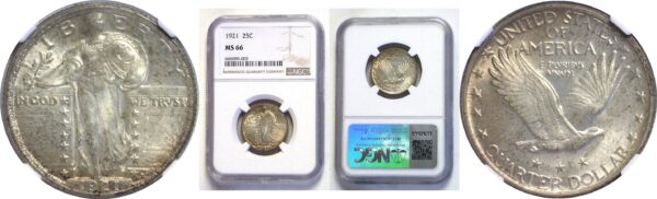 1921  Standing Liberty Quarter  -   NGC  MS-66.