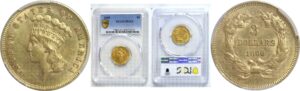 1860  $3 Princess.  -   PCGS MS-61.