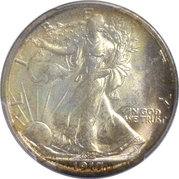 1917-S Rev.  Walking Liberty Half Dollar.  -  PCGS. MS-65. CAC - Image 2