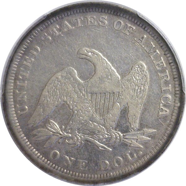 1842 Seated Liberty Dollar  -  PCGS VF-30 - Image 3