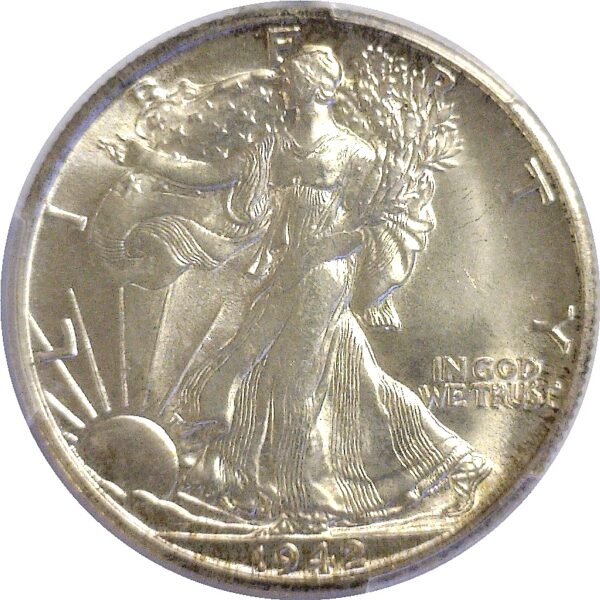 1942-S  Walking Liberty Half Dollar   -   PCGS. MS-66+. - Image 2