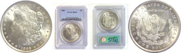 1893 Morgan Dollar.  -   PCGS MS-63