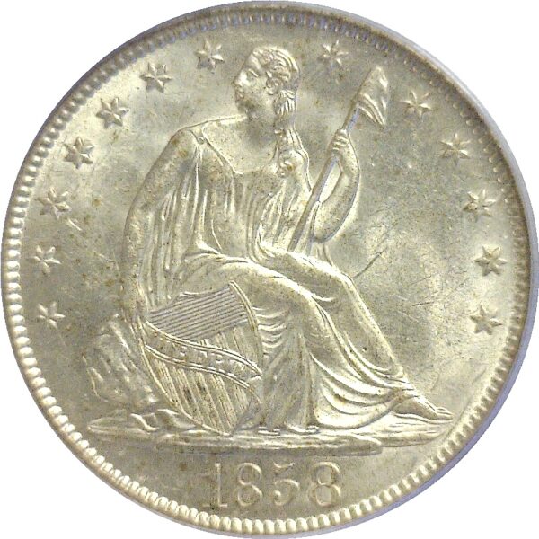 1858-O.  Seated Liberty Half Dollar.  -  PCGS. MS-62. - Image 2