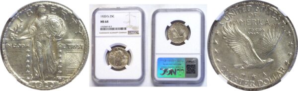 1920-S  Standing Liberty Quarter.  -  NGC MS-64.