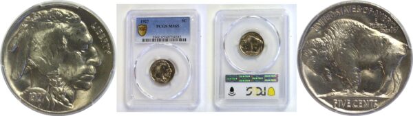 1927 Buffalo Nickel.  -   PCGS MS-65