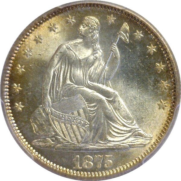 1875-S  Seated Liberty Half Dollar.  -  PCGS MS-65. - Image 2