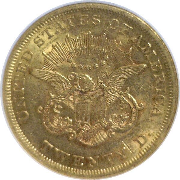 1863.  $20 Liberty.  -  NGC. AU-55. - Image 3