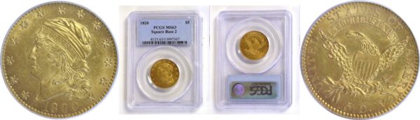 1820  $5 Capped Bust   -   PCGS MS-63