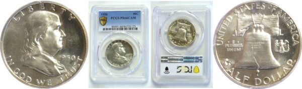 1950.  Franklin Half Dollar.  -  PCGS. PR-66. CAM.