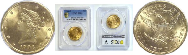 1906-D  $10 Liberty   -   PCGS. MS-65.