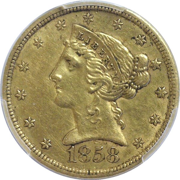 1858-S $5 Liberty. -  PCGS AU-50 - Image 2