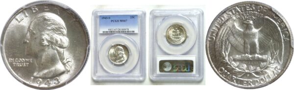 1943-S.  Washington Quarter.  -  PCGS. MS-67.