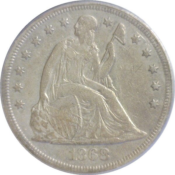 1868 Seated Liberty Dollar.  -   PCGS XF-40 - Image 2