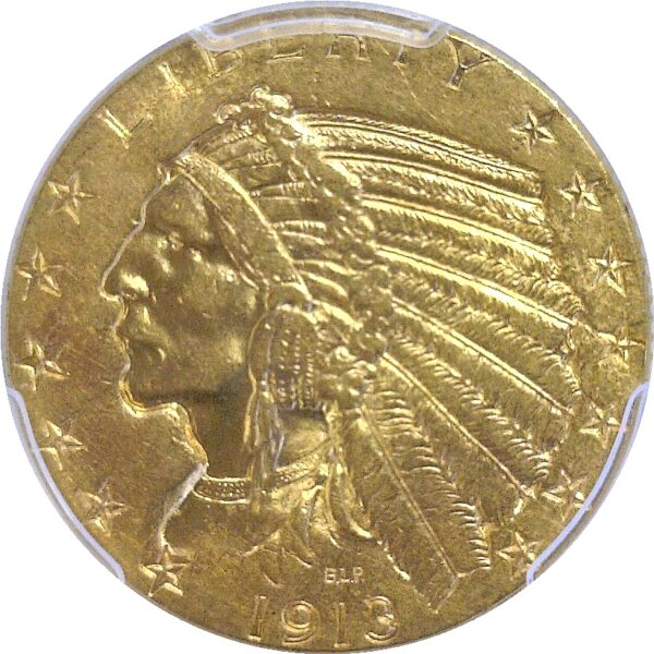 1913 $5 Indian. -  PCGS AU-58 - Image 2
