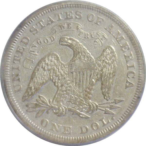 1868 Seated Liberty Dollar.  -   PCGS XF-40 - Image 3