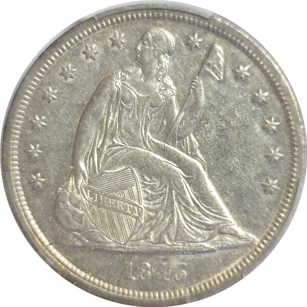 1843 Seated Liberty Dollar.   -    PCGS AU-53 - Image 2