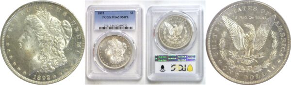 1892  Morgan Dollar.  -  PCGS MS-65 DMPL.