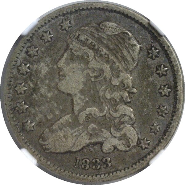 1833  Bust Quarter   -   NGC. VF-25. - Image 2