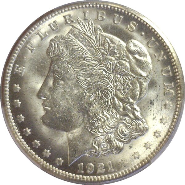 1921-S  Morgan Dollar.  -  PCGS MS-64+. - Image 2