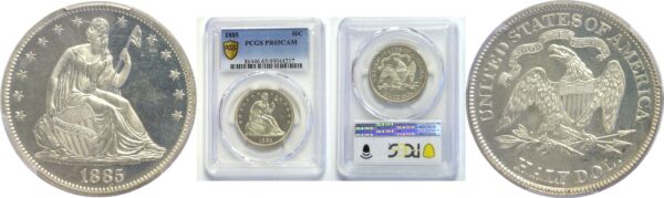 1885.  Seated Liberty Half Dollar.  -  PCGS. PR-65. CAM.