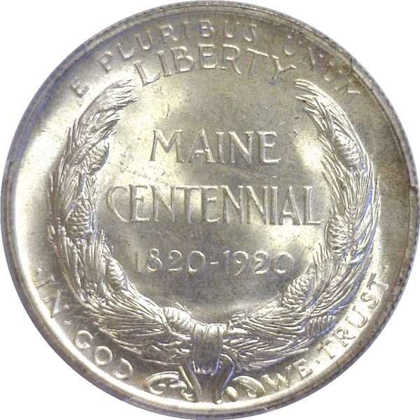 1920.  Maine Commemorative Half Dollar.  -  PCGS. MS-67.  CAC - Image 3