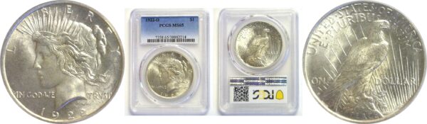 1922-D  Peace Dollar.  -   PCGS MS-65.