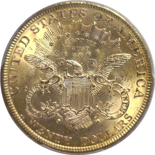 1877  $20 Liberty  -   PCGS MS-61  CAC - Image 3