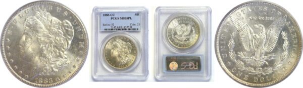 1883-CC .  Morgan Dollar.  -  PCGS. MS-65. PL.