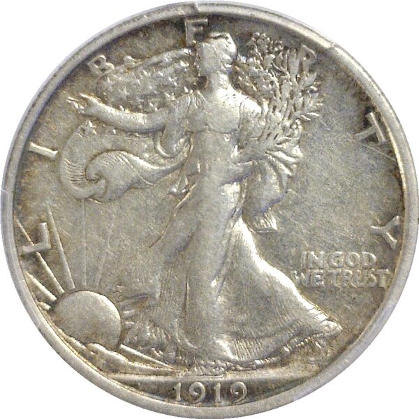 1919-D.  Walking Liberty Half Dollar.  -  PCGS. XF-40. - Image 2