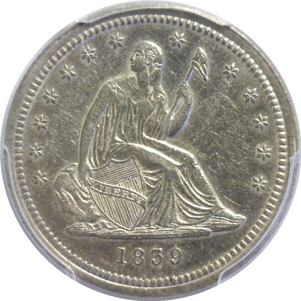 1839 Seated Liberty Quarter  -  PCGS AU-53 - Image 2