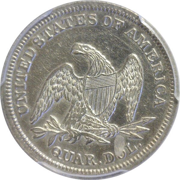 1839 Seated Liberty Quarter  -  PCGS AU-53 - Image 3