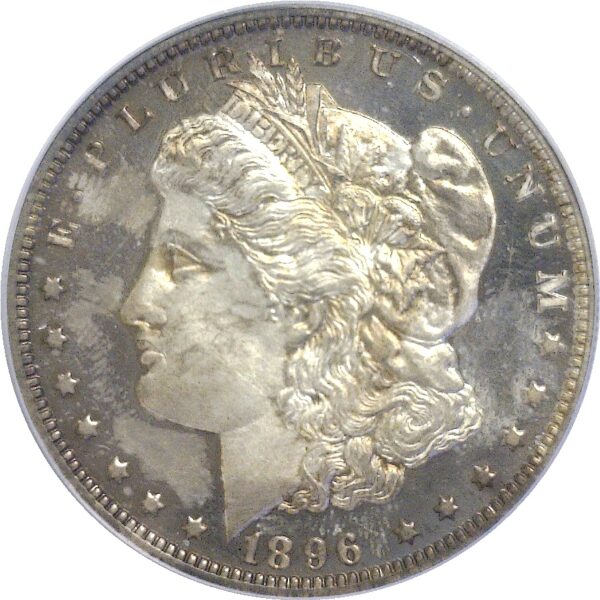 1896  Morgan Dollar.  -   PCGS PR-64. CAM.  CAC - Image 2