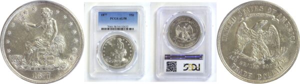 1877  Trade Dollar   -   PCGS AU-58