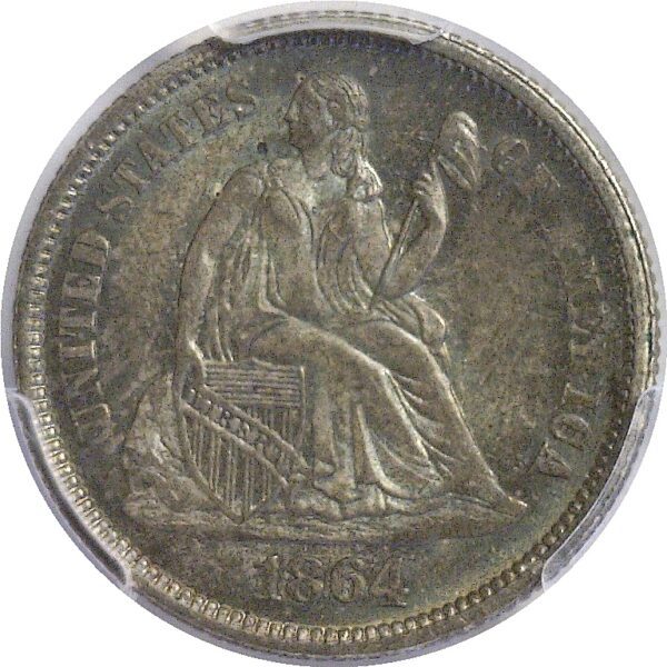 1864 Seated Liberty Dime   -   PCGS MS-65 - Image 2