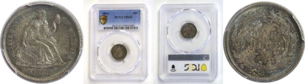 1864 Seated Liberty Dime   -   PCGS MS-65