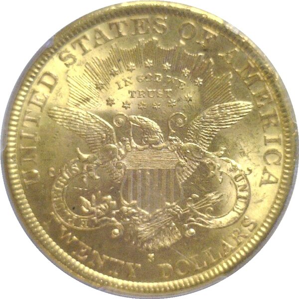 1884-S  $20 Liberty  -  PCGS MS-64. - Image 3