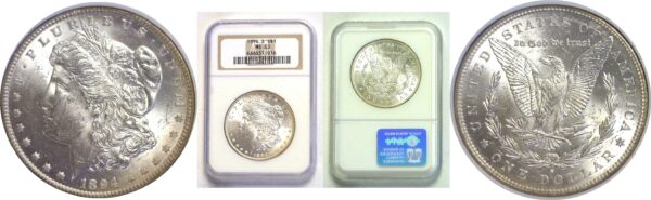 1894-S  Morgan Dollar.  -  NGC MS-63.