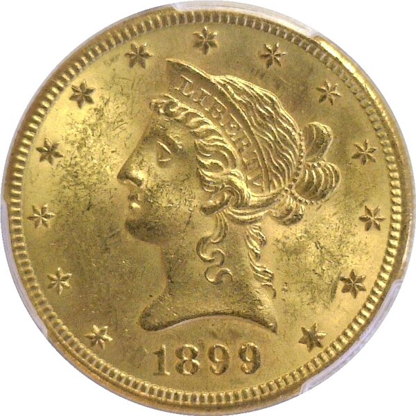 1899-S $10 Liberty.  -   PCGS MS-63+.   CAC - Image 2
