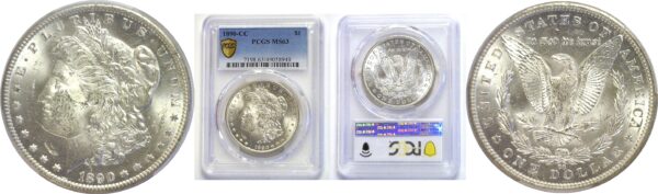 1890-CC  Morgan Dollar.  -  PCGS MS-63.