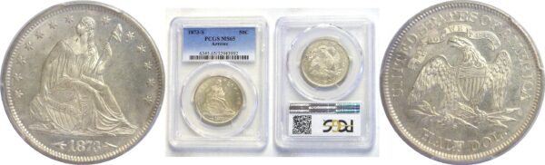 1873-S.  Seated Liberty Half Dollar.  -  PCGS. MS-65.