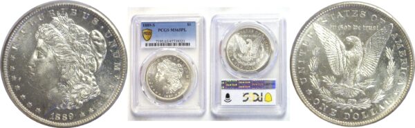 1889-S  Morgan Dollar.  -  PCGS MS-65. PL.