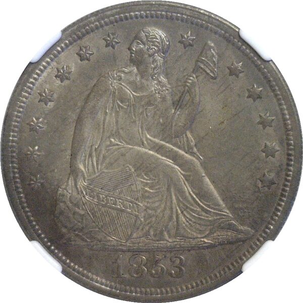 1853  Seated Liberty Dollar.  -   NGC. MS-62. - Image 2